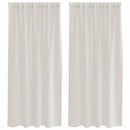 Voile Gardin med gardiner 2 pcs Creme 175 x 140 cm Polyester