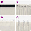 Voile Gardin med gardiner 2 pcs Creme 225 x 140 cm Polyester