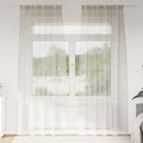 Voile Gardin med gardiner 2 pcs Creme 225 x 140 cm Polyester