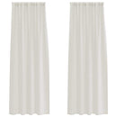 Voile Gardin med gardiner 2 pcs Creme 260 x 140 cm Polyester