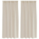 Voile Gardin 2 pcs Sandfarvet 175 x 140 cm Polyester