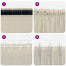 Voile Gardin 2 pcs Sandfarvet 225 x 140 cm Polyester