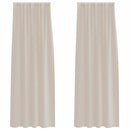 Voile Gardin 2 stk. Sandfarvet 260 x 140 cm Polyester
