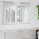Voile Gardin med gardiner 2 pcs Lysegrå 140 x 140 cm Polyester