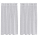 Voile Gardin med gardiner 2 pcs Lysegrå 140 x 140 cm Polyester