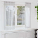 Voile Gardin med gardiner 2 pcs Lysegrå 175 x 140 cm Polyester