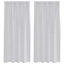 Voile Gardin med gardiner 2 pcs Lysegrå 175 x 140 cm Polyester