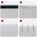 Voile Gardin med gardiner 2 pcs Lysegrå 225 x 140 cm Polyester