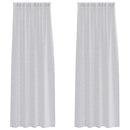 Voile Gardin med gardiner 2 pcs Lysegrå 225 x 140 cm Polyester