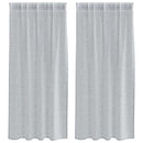 Voile Gardin med gardiner 2 pcs Mørkegrå 175 x 140 cm Polyester