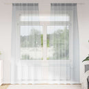 Voile Gardin med gardiner 2 pcs Mørkegrå 260 x 140 cm Polyester