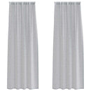 Voile Gardin med gardiner 2 pcs Mørkegrå 260 x 140 cm Polyester
