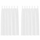 Voile Gardin med gardiner 2 pcs Hvid 175 x 140 cm Polyester