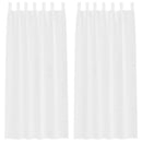 Voile Gardin med gardiner 2 pcs Hvid 225 x 140 cm Polyester