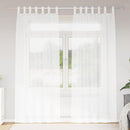 Voile Gardin med gardiner 2 pcs Hvid 260 x 140 cm Polyester