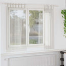 Voile Gardin med gardiner 2 pcs Creme 175 x 140 cm Polyester