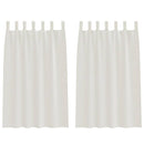 Voile Gardin med gardiner 2 pcs Creme 175 x 140 cm Polyester