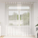 Voile Gardin med gardiner 2 pcs Creme 225 x 140 cm Polyester