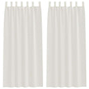 Voile Gardin med gardiner 2 pcs Creme 225 x 140 cm Polyester