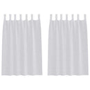 Voile Gardin med gardiner 2 pcs Lysegrå 140 x 140 cm Polyester