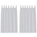 Voile Gardin med gardiner 2 pcs Lysegrå 175 x 140 cm Polyester