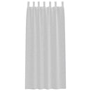 Voile Gardin med gardiner 2 pcs Lysegrå 245 x 140 cm Polyester