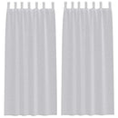 Voile Gardin med gardiner 2 pcs Lysegrå 260 x 140 cm Polyester