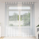 Voile Gardin med gardiner 2 pcs Mørkegrå 225 x 140 cm Polyester