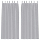 Voile Gardin med gardiner 2 pcs Mørkegrå 260 x 140 cm Polyester