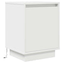 Sengeskab med LED-lys Hvid 38x34x50 cm
