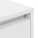 Sengeskab med LED-lys Hvid 38x34x50 cm