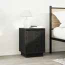 sengeskabe 2 stk. med LED-lys 38x34x50 cm sort