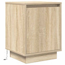 Sengeskab med LED-lys Sonoma Eg 38x34x50 cm