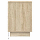 Sengeskab med LED-lys Sonoma Eg 38x34x50 cm