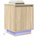 Sengeskab med LED-lys Sonoma Eg 38x34x50 cm