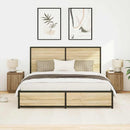 sengeskabe 2 stk. med LED-lys 38x34x50 cm kunsteg
