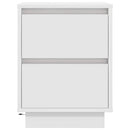 Sengeskab med LED-lys Hvid 38x34x50 cm