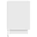 Sengeskab med LED-lys Hvid 38x34x50 cm
