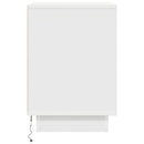 sengeskabe 2 stk. med LED-lys 38x34x50 cm hvid