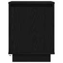 sengeskabe 2 stk. med LED-lys 38x34x50 cm sort