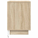 Sengeskab med LED-lys Sonoma Eg 38x34x50 cm