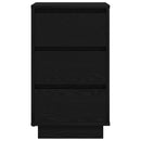sengeborde med LED-lys 38x34x65 cm sort