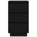 sengeborde med LED-lys 38x34x65 cm sort