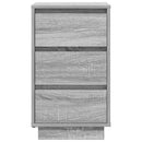 sengeborde med LED-lys 38x34x65 cm grå sonoma-eg