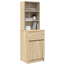 sengebord 39x35x125 cm konstrueret træ sonoma-eg