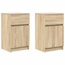 sengeborde 2 stk. 39x35x65 cm konstrueret træ sonoma-eg