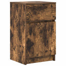 sengeborde 2 stk. 39x35x65 cm konstrueret træ røget egetræ