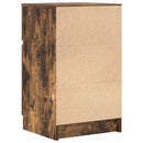 sengeborde 2 stk. 39x35x65 cm konstrueret træ røget egetræ