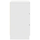sengebord med 3 skuffer 39x35x65 cm hvid