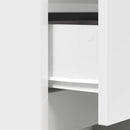 sengebord med 3 skuffer 39x35x65 cm hvid